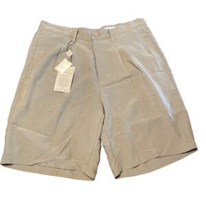 NWT Bamboo Cay Men's Khaki Resortwear Pocket Button Fly Zip Bermuda Shorts Sz 36